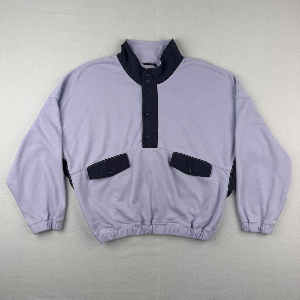 Free People FP Movement World Tour Pullover XL Purple Sweatshirt